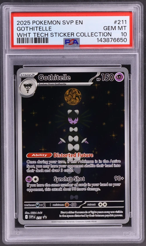 2025 Pokemon Svp En-Sv Black Star Promo #211 Gothitelle White Flare Tech Sticker Collection