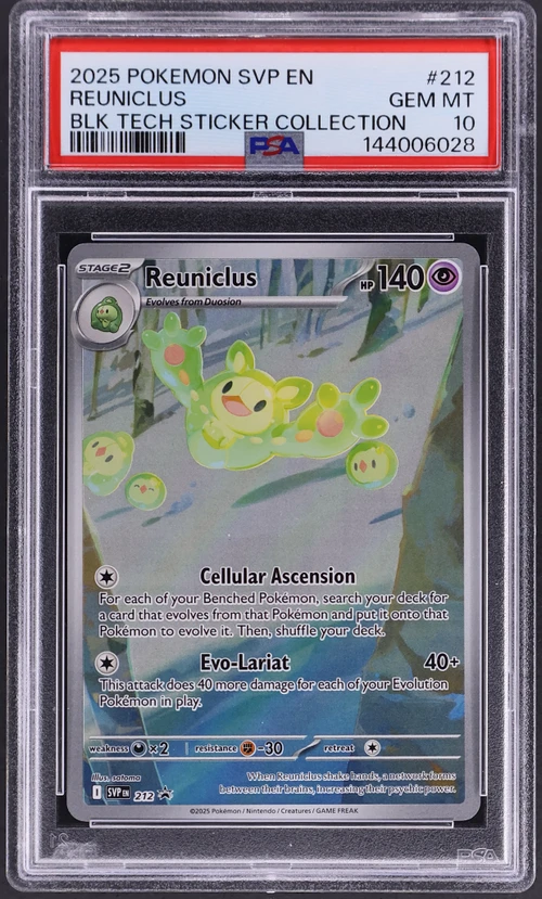 2025 Pokemon Svp En-Sv Black Star Promo #212 Reuniclus Black Bolt Tech Sticker Collection