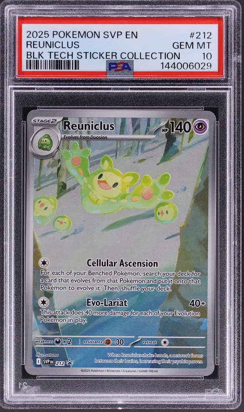 2025 Pokemon Svp En-Sv Black Star Promo #212 Reuniclus Black Bolt Tech Sticker Collection