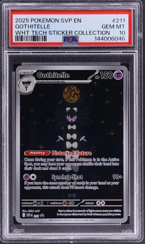 2025 Pokemon Svp En-Sv Black Star Promo #211 Gothitelle White Flare Tech Sticker Collection