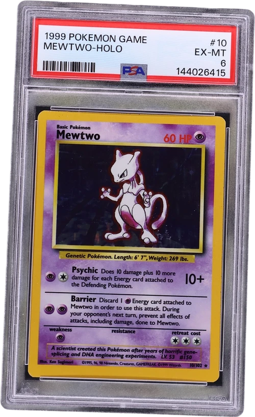 1999 Pokemon Game #10 Mewtwo-Holo
