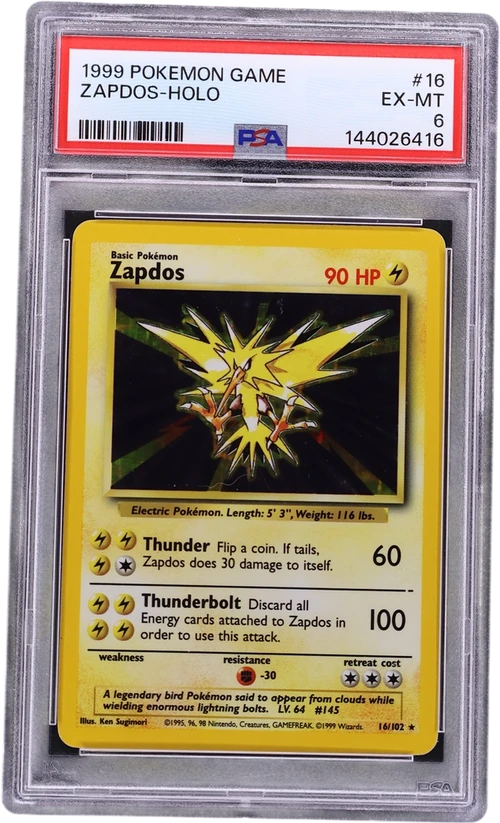 1999 Pokemon Game #16 Zapdos-Holo