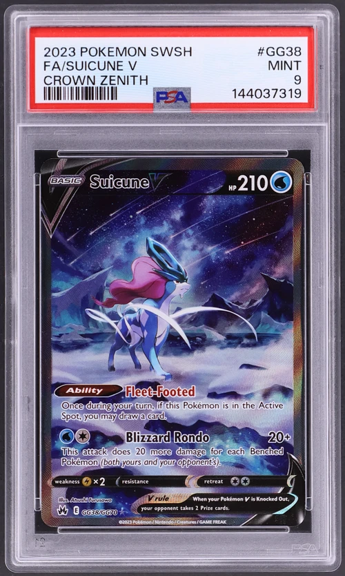 2023 Pokemon Sword and Shield Crown Zenith #GG38 Full Art / Suicune V