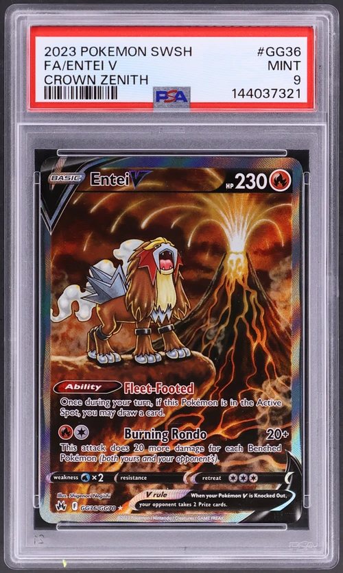 2023 Pokemon Sword and Shield Crown Zenith #GG36 Full Art / Entei V