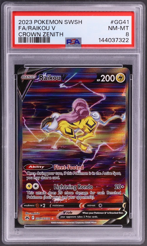 2023 Pokemon Sword and Shield Crown Zenith #GG41 Full Art / Raikou V