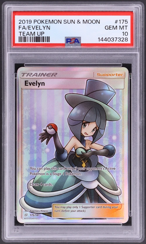 2019 Pokemon Sun & Moon Team Up #175 Full Art / Evelyn
