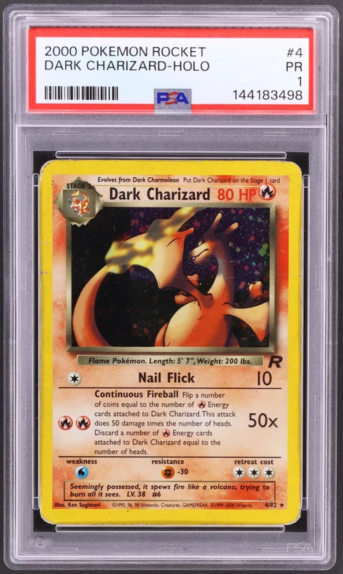 2000 Pokemon Rocket #4 Dark Charizard-Holo