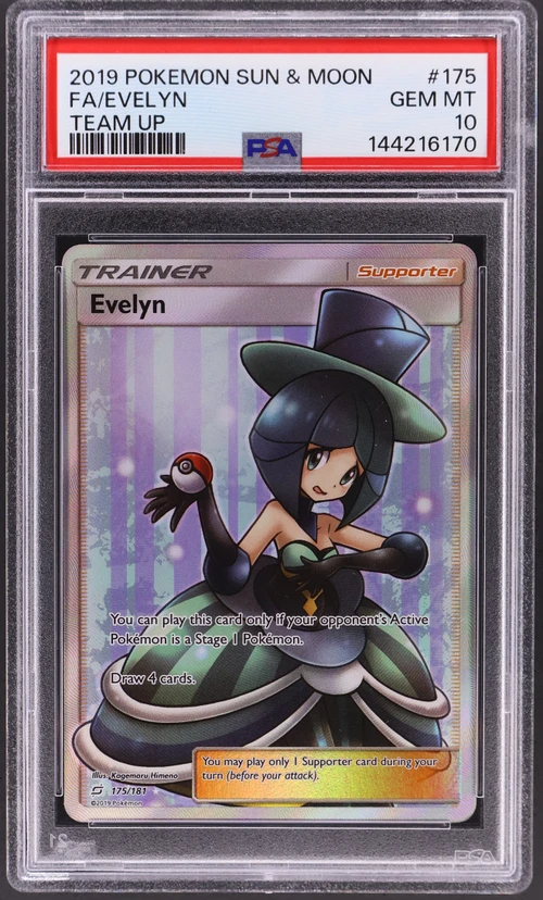 2019 Pokemon Sun & Moon Team Up #175 Full Art / Evelyn