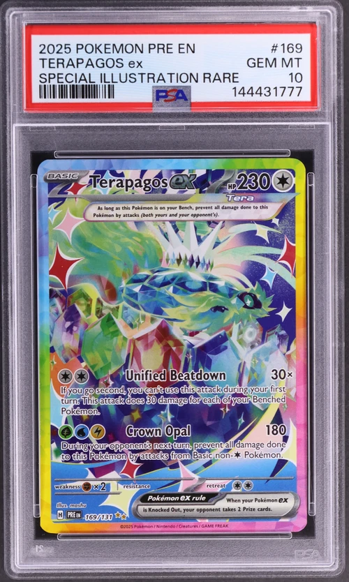2025 Pokemon Pre En-Prismatic Evolutions #169 Terapagos Ex Special Illustration Rare