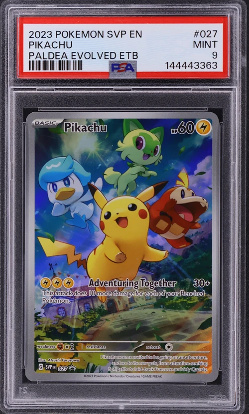 2023 Pokemon Svp En-Sv Black Star Promo #027 Pikachu Paldea Evolved Elite Trainer Box
