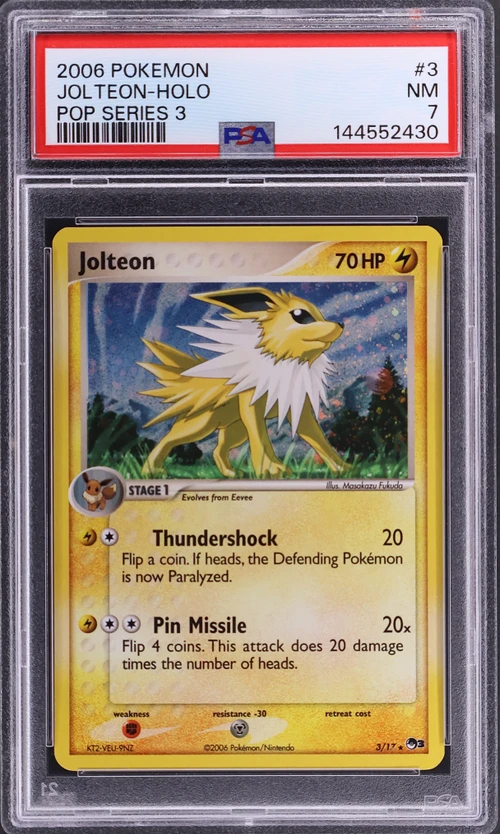 2006 Pokemon Pop Series 3 #3 Jolteon-Holo
