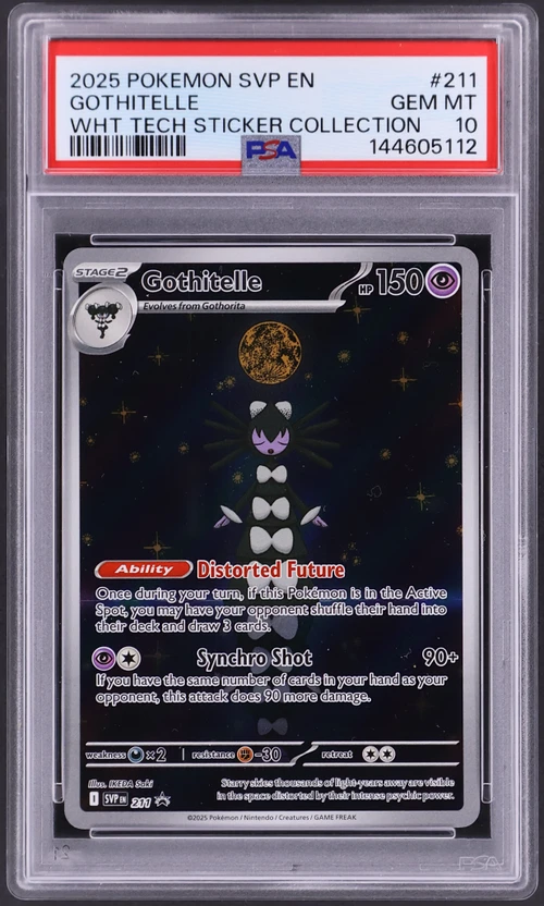 2025 Pokemon Svp En-Sv Black Star Promo #211 Gothitelle White Flare Tech Sticker Collection