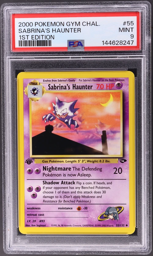 2000 Pokemon Gym Challenge #55 Sabrina's Haunter 1st Edition