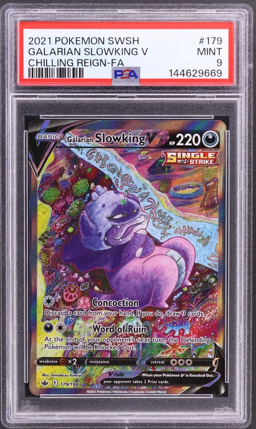 2021 Pokemon Sword & Shield Chilling Reign #179 Full Art / Galarian Slowking V