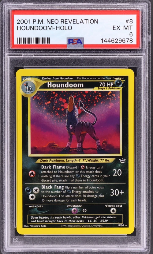 2001 Pokemon Neo Revelation #8 Houndoom-Holo