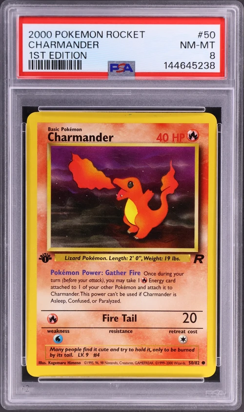 2000 Pokemon Rocket #50 Charmander 1st Edition