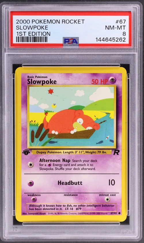 2000 Pokemon Rocket #67 Slowpoke 1st Edition