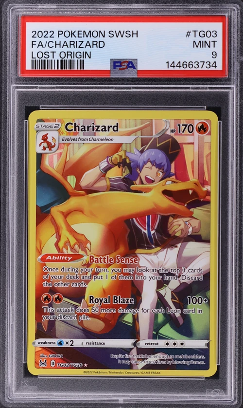 2022 Pokemon Sword & Shield Lost Origin #TG03 Full Art / Charizard
