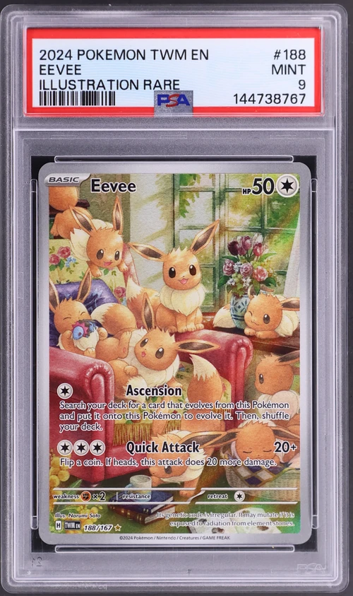 2024 Pokemon Twm En-Twilight Masquerade #188 Eevee Illustration Rare