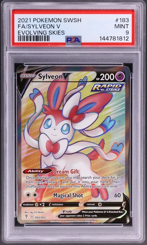 2021 Pokemon Sword & Shield Evolving Skies #183 Full Art / Sylveon V