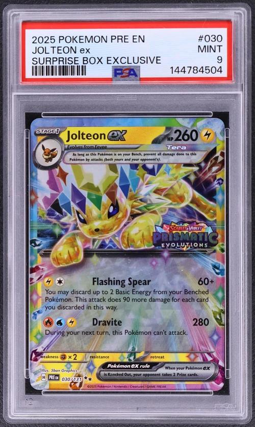 2025 Pokemon Pre En-Prismatic Evolutions #030 Jolteon Ex Surprise Box Exclusive