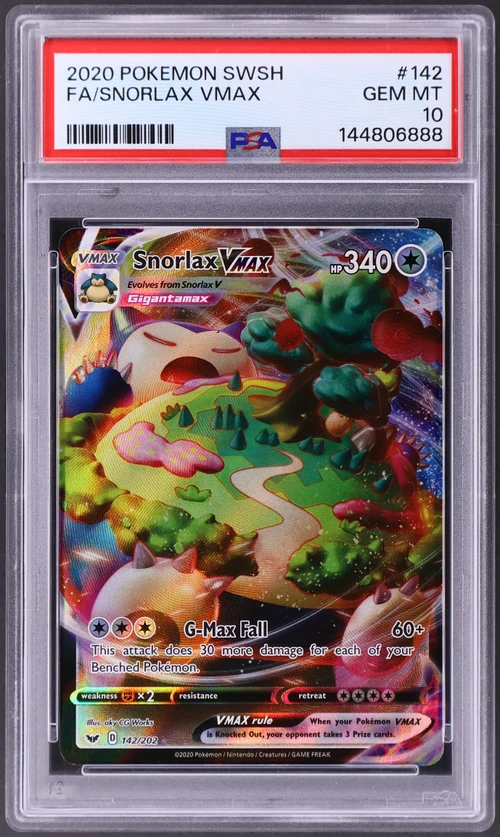 2020 Pokemon Sword & Shield #142 Full Art / Snorlax Vmax