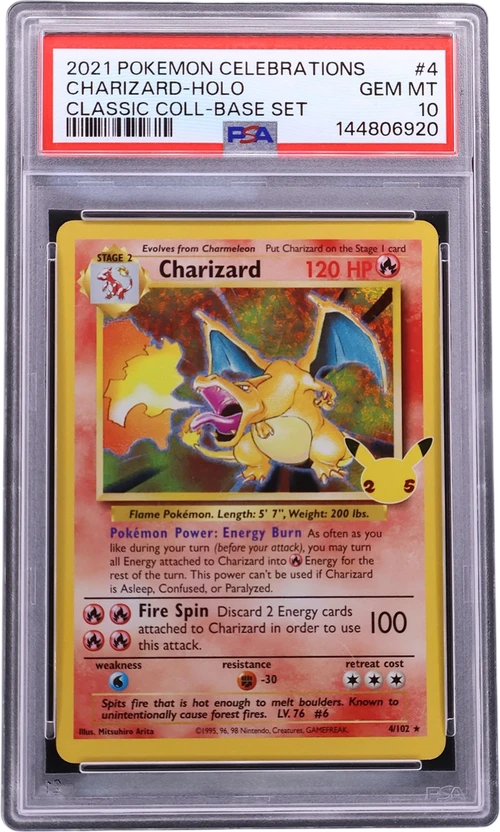 2021 Pokemon Celebrations Classic Collection #4 Charizard-Holo