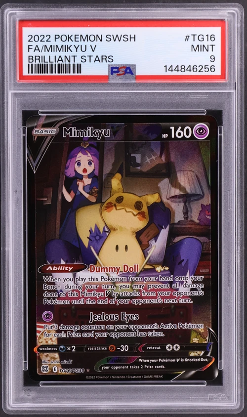 2022 Pokemon Sword & Shield Brilliant Stars #TG16 Full Art / Mimikyu V