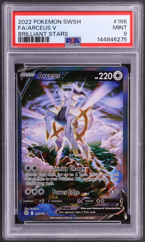 2022 Pokemon Sword & Shield Brilliant Stars #166 Full Art / Arceus V