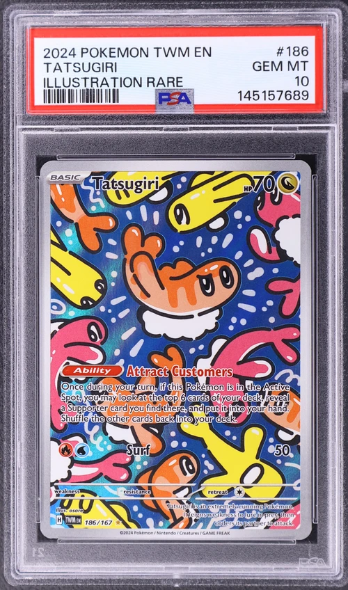 2024 Pokemon Twm En-Twilight Masquerade #186 Tatsugiri Illustration Rare