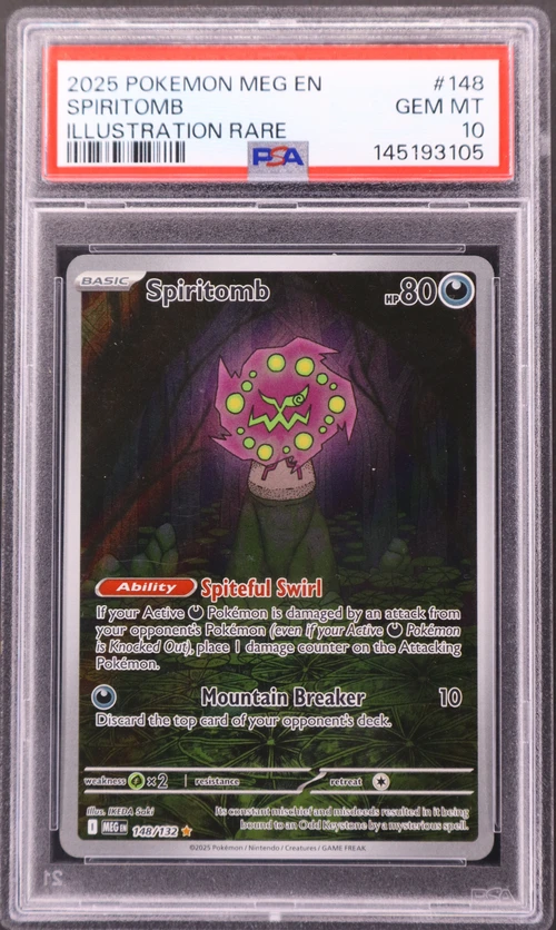 2025 Pokemon Meg En-Mega Evolution #148 Spiritomb Illustration Rare