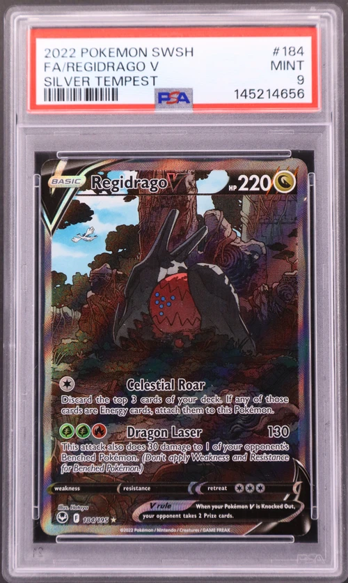 2022 Pokemon Sword & Shield Silver Tempest #184 Full Art / Regidrago V
