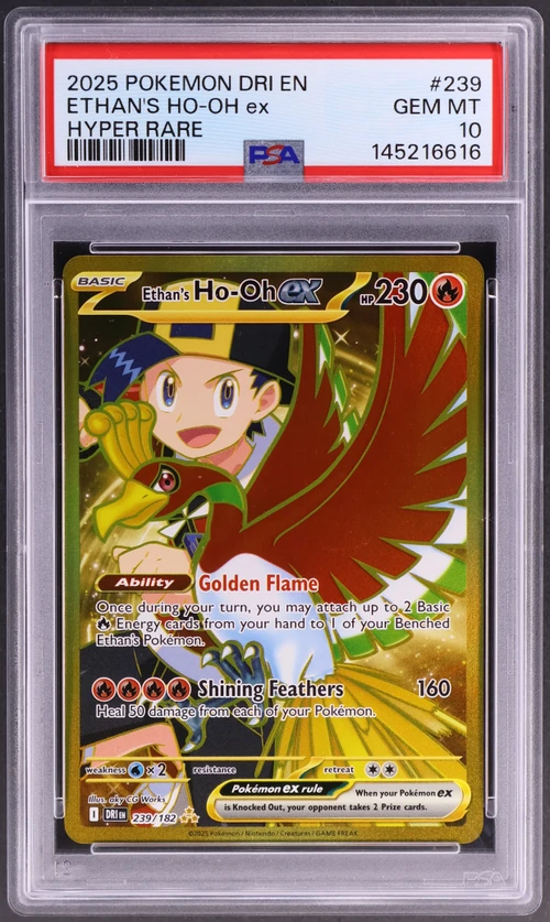 2025 Pokemon Dri En-Destined Rivals #239 Ethan's Ho-Oh Ex Hyper Rare