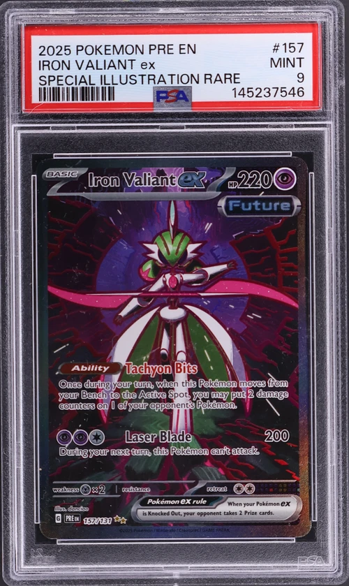 2025 Pokemon Pre En-Prismatic Evolutions #157 Iron Valiant Ex Special Illustration Rare