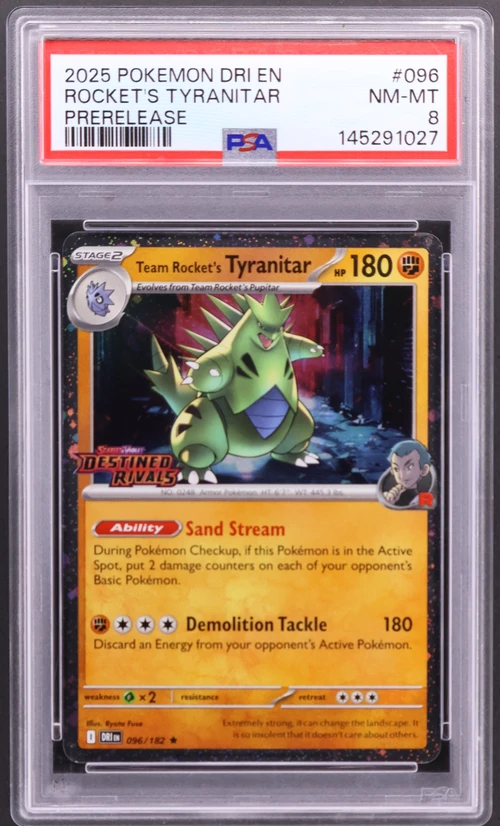 2025 Pokemon Dri En-Destined Rivals #096 Team Rocket's Tyranitar Prerelease
