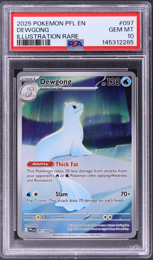 2025 Pokemon Pfl En-Phantasmal Flames #097 Dewgong Illustration Rare