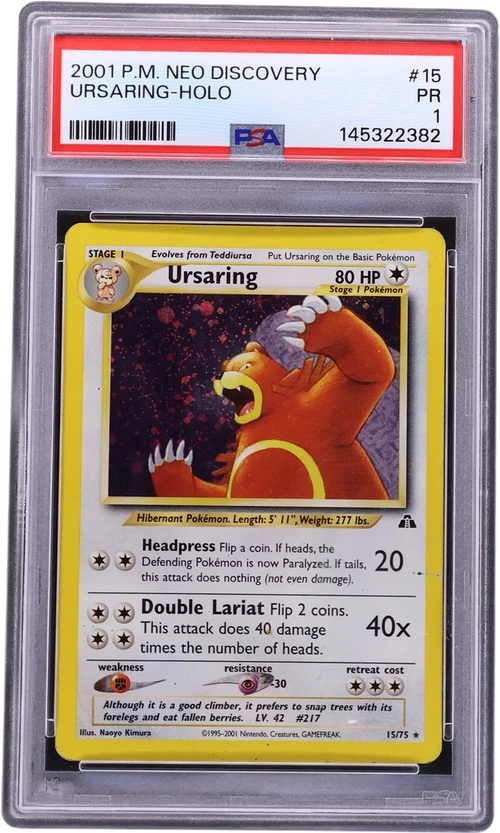 2001 Pokemon Neo Discovery #15 Ursaring-Holo