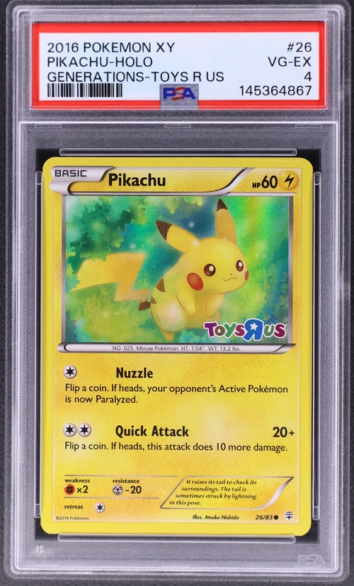 2016 Pokemon Xy Generations #26 Pikachu-Holo Toys R Us