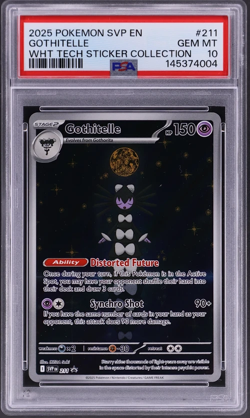 2025 Pokemon Svp En-Sv Black Star Promo #211 Gothitelle White Flare Tech Sticker Collection