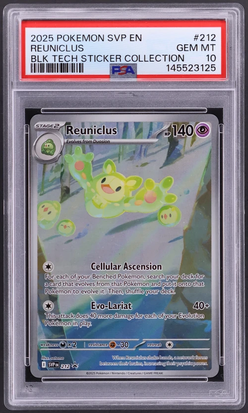 2025 Pokemon Svp En-Sv Black Star Promo #212 Reuniclus Black Bolt Tech Sticker Collection