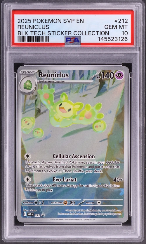2025 Pokemon Svp En-Sv Black Star Promo #212 Reuniclus Black Bolt Tech Sticker Collection