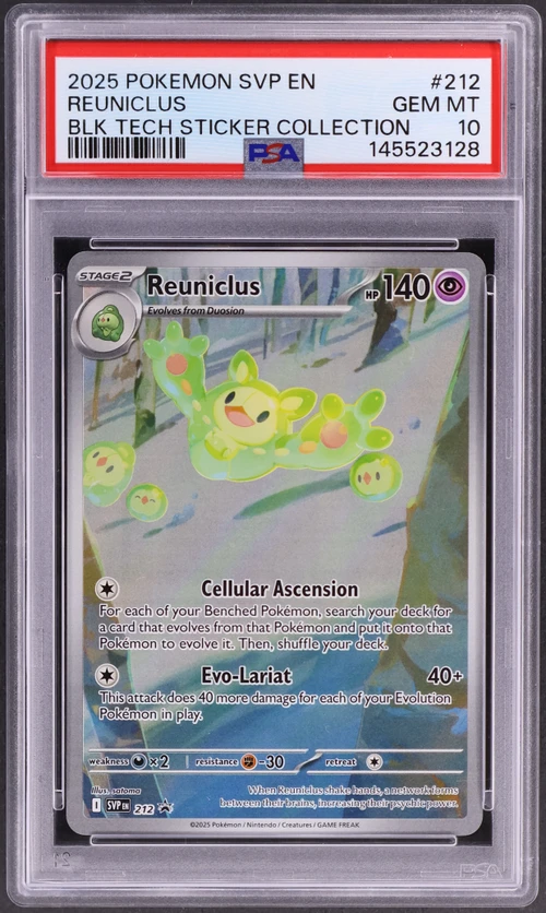 2025 Pokemon Svp En-Sv Black Star Promo #212 Reuniclus Black Bolt Tech Sticker Collection
