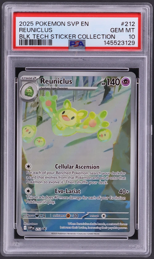 2025 Pokemon Svp En-Sv Black Star Promo #212 Reuniclus Black Bolt Tech Sticker Collection