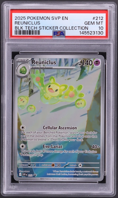2025 Pokemon Svp En-Sv Black Star Promo #212 Reuniclus Black Bolt Tech Sticker Collection