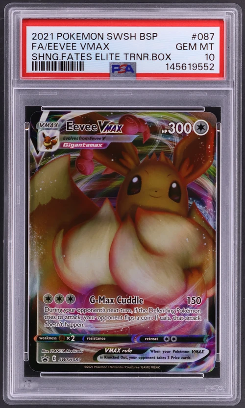 2021 Pokemon Swsh Black Star Promo #087 Full Art / Eevee Vmax Shining Fates Elite Trainer Box