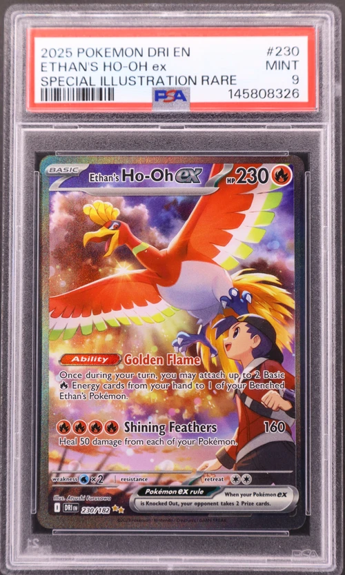 2025 Pokemon Dri En-Destined Rivals #230 Ethan's Ho-Oh Ex Special Illustration Rare