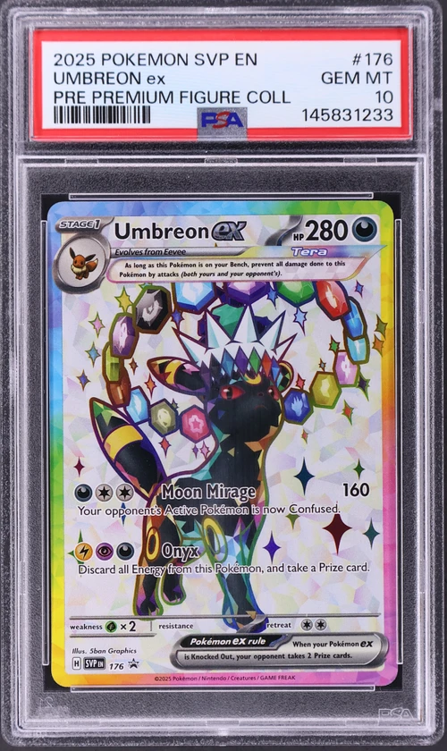 2025 Pokemon Svp En-Sv Black Star Promo #176 Umbreon Ex Prismatic Evolutions Premium Figure Collection