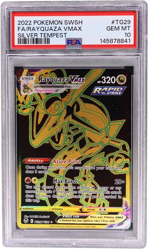 2022 Pokemon Sword & Shield Silver Tempest #TG29 Full Art / Rayquaza Vmax