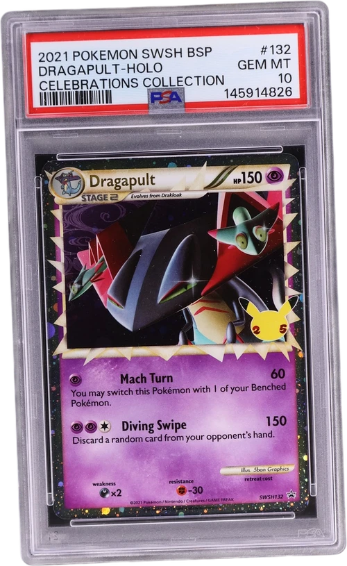 2021 Pokemon Swsh Black Star Promo #132 Dragapult-Holo Celebrations Collection