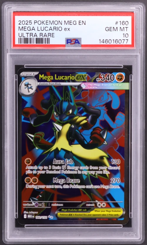 2025 Pokemon Meg En-Mega Evolution #160 Mega Lucario Ex Ultra Rare